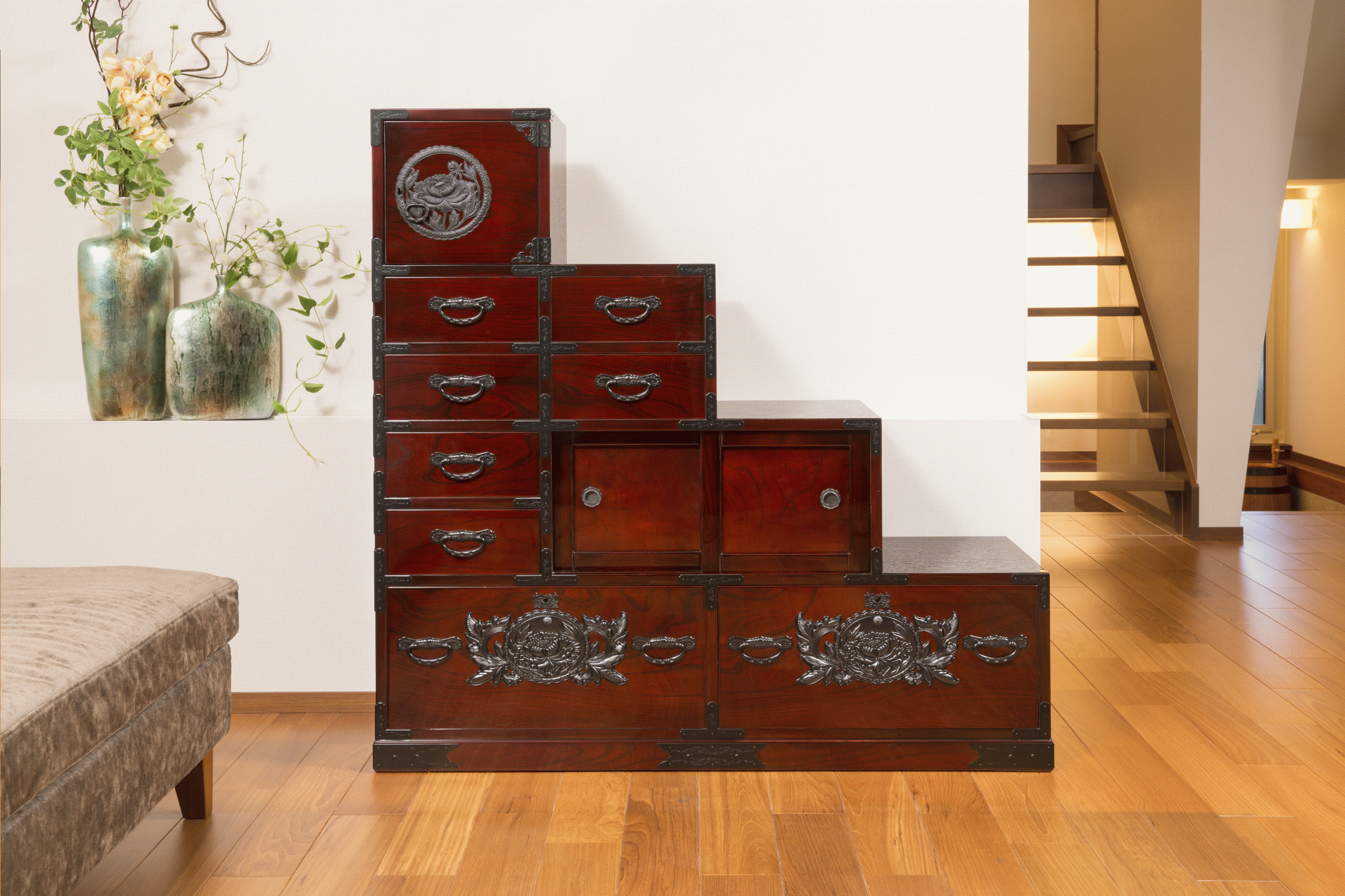 階段タンス - 収納家具 階段タンス - 収納家具