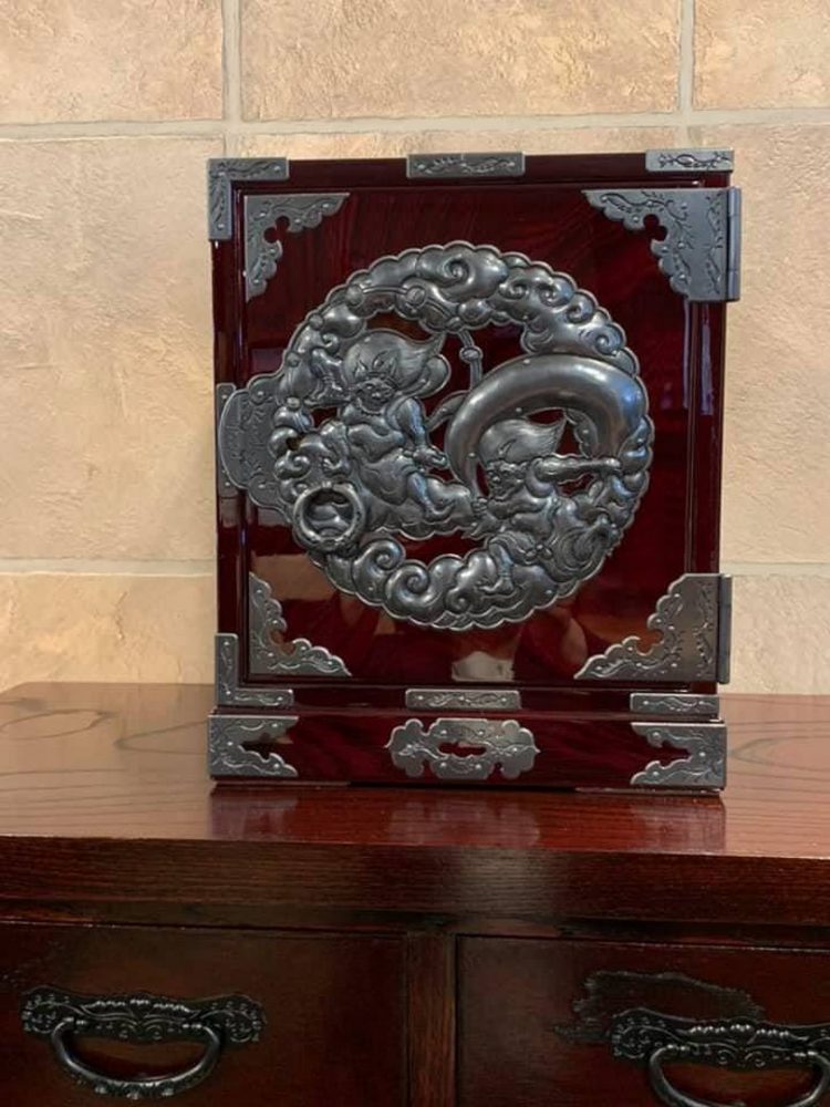仙台箪笥 舟箪笥 片開小箪笥 KMD-3 小田俊直作 彫金手打金具【特注】