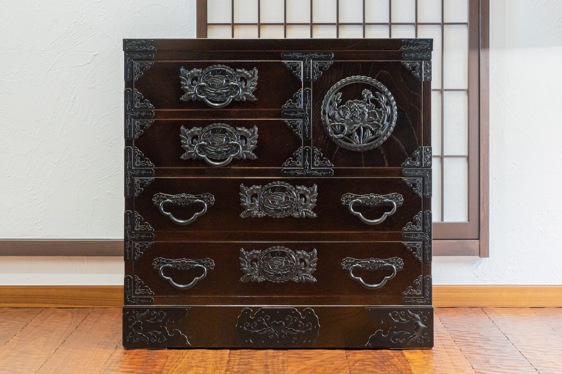 仙台箪笥 仙台箪笥 五尺サイドボード90 KC-406 拭き漆塗り